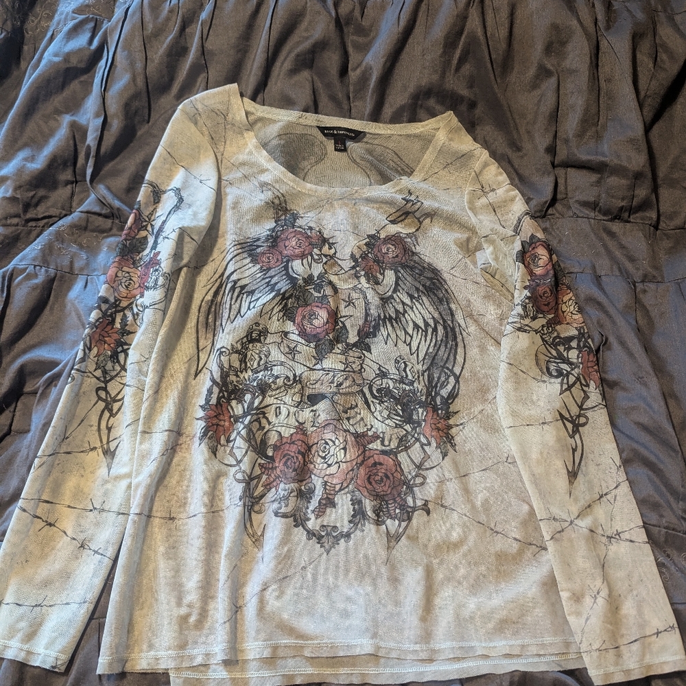 Ed Hardy Graphic Long Sleeve Top